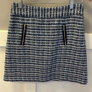 Loft BLUE/WHITE plaid miniskirt size 2P